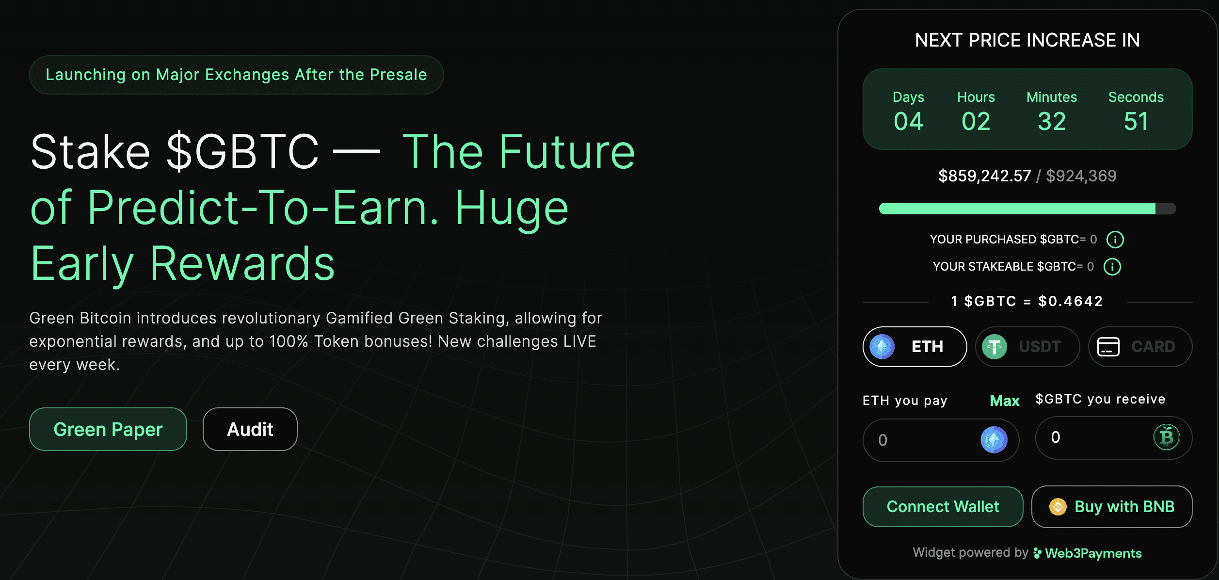 Green Bitcoin presale